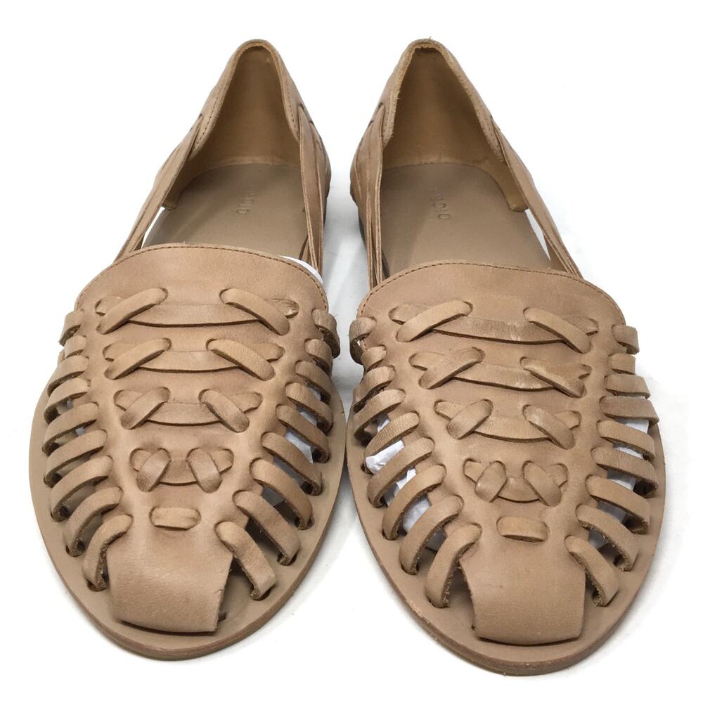 Nisolo Huarache Women's Size 11 Almond Tan Slip-on Comfort Woven Leather Sandals - Picture 4 of 7